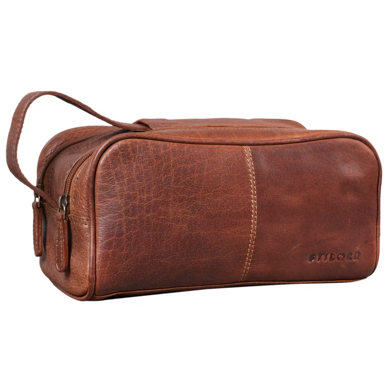 "Valentin" Kulturtasche Herren Damen Leder