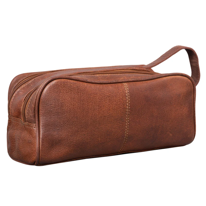 "Valentin" Kulturtasche Herren Damen Leder
