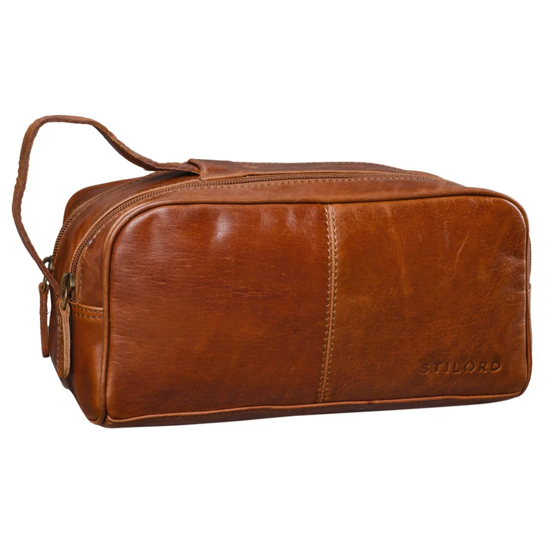 "Valentin" Kulturtasche Herren Damen Leder