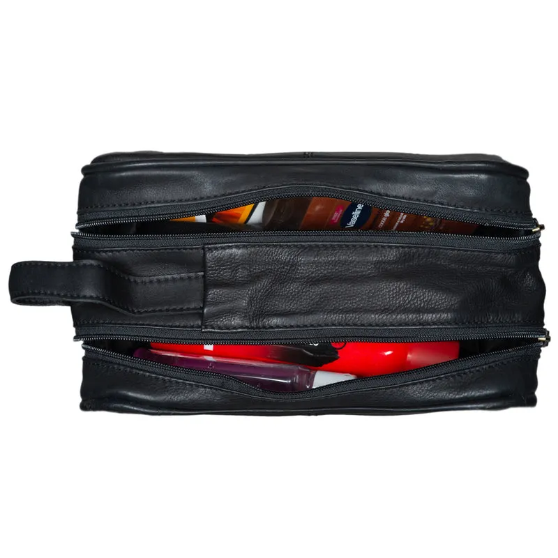 "Valentin" Kulturtasche Herren Damen Leder