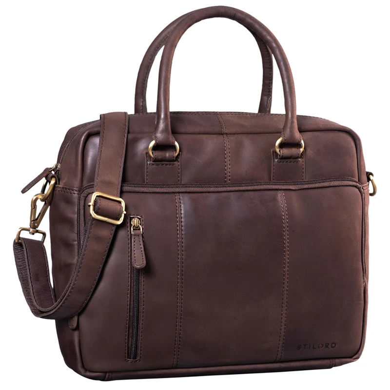 "Adam" Vintage Laptoptasche 13,3 Zoll Leder