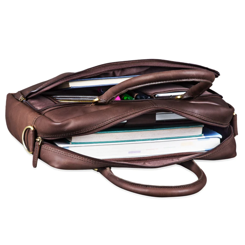 "Adam" Vintage Laptoptasche 13,3 Zoll Leder