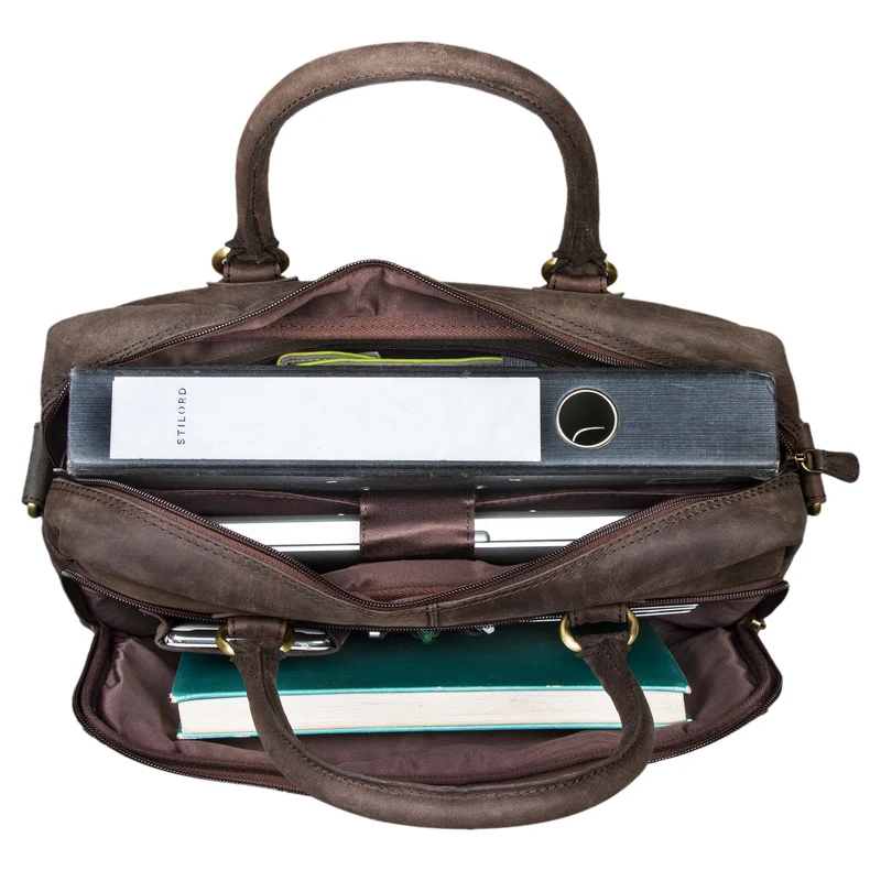 "Adam" Vintage Laptoptasche 13,3 Zoll Leder