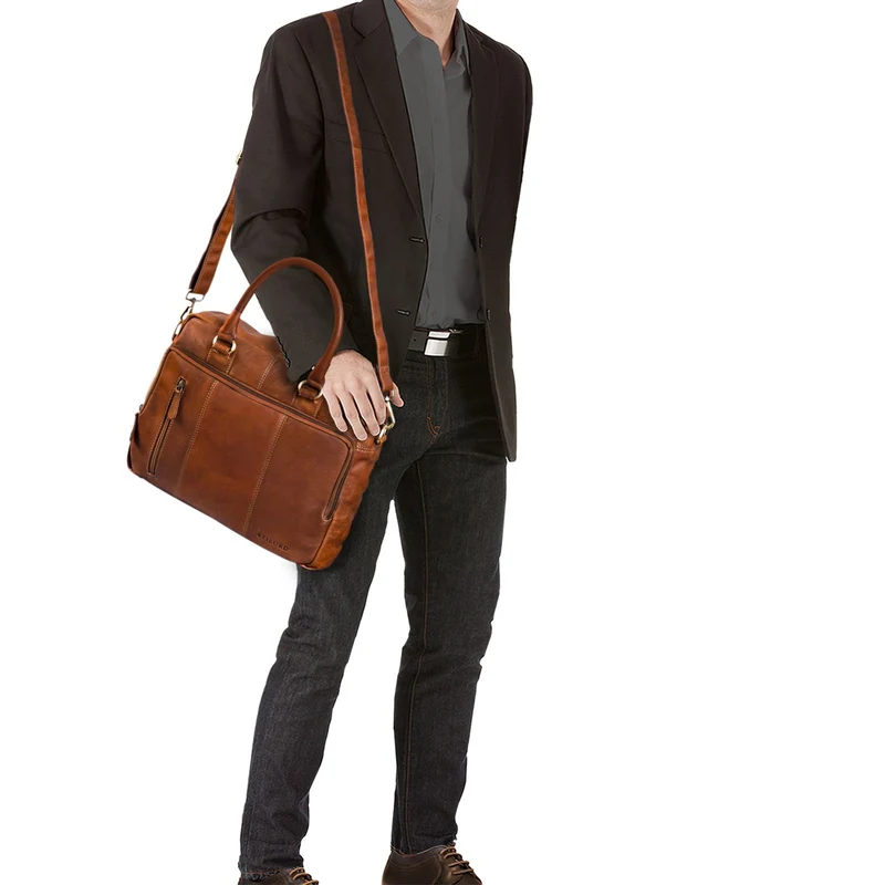 "Adam" Vintage Laptoptasche 13,3 Zoll Leder