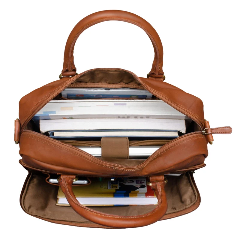 "Adam" Vintage Laptoptasche 13,3 Zoll Leder