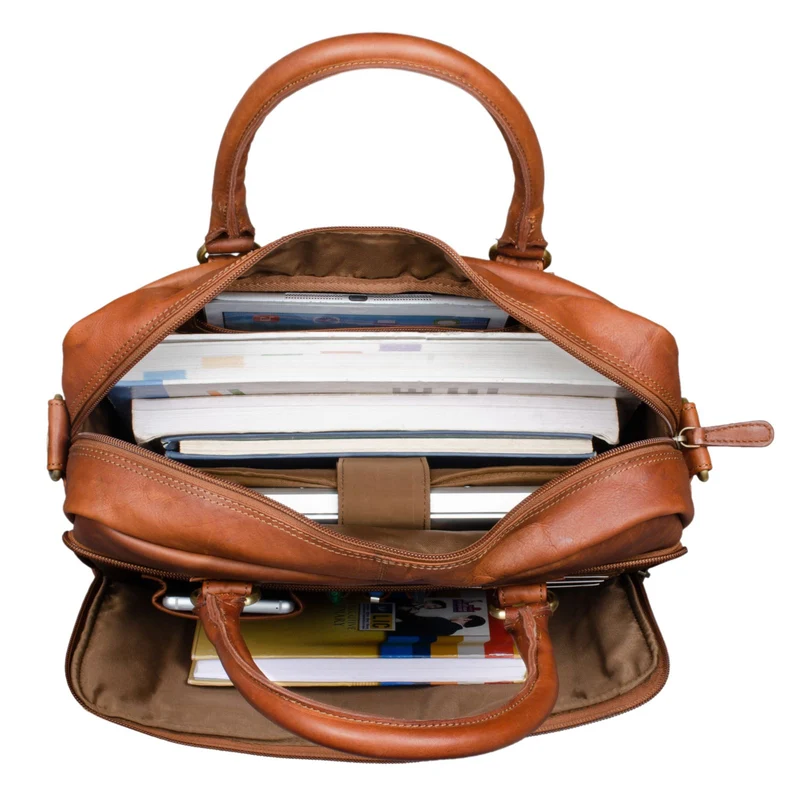 "Adam" Vintage Laptoptasche 13,3 Zoll Leder