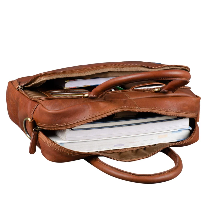 "Adam" Vintage Laptoptasche 13,3 Zoll Leder