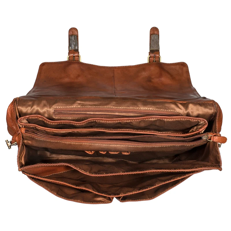 "Richard" Klassische Aktentasche Leder Used Look