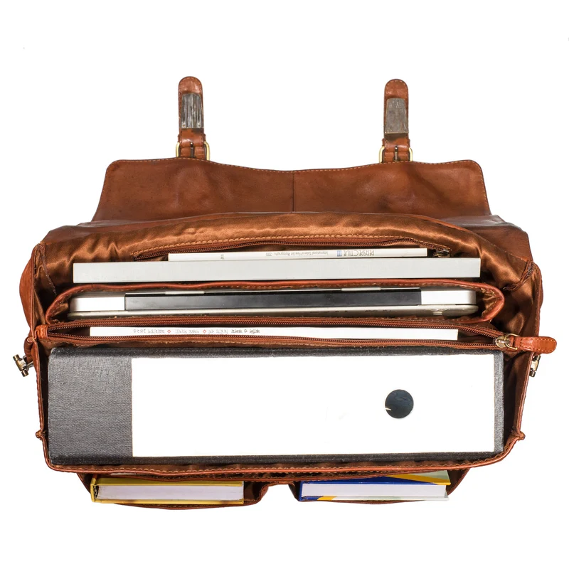 "Richard" Klassische Aktentasche Leder Used Look