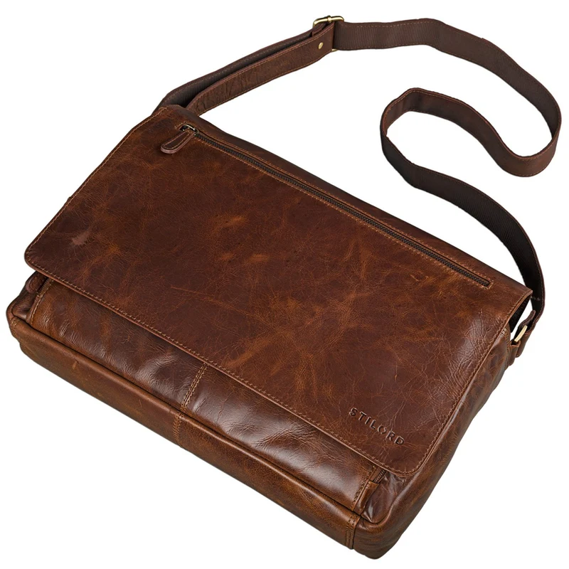15,6 Zoll Laptoptasche Antik Leder braun