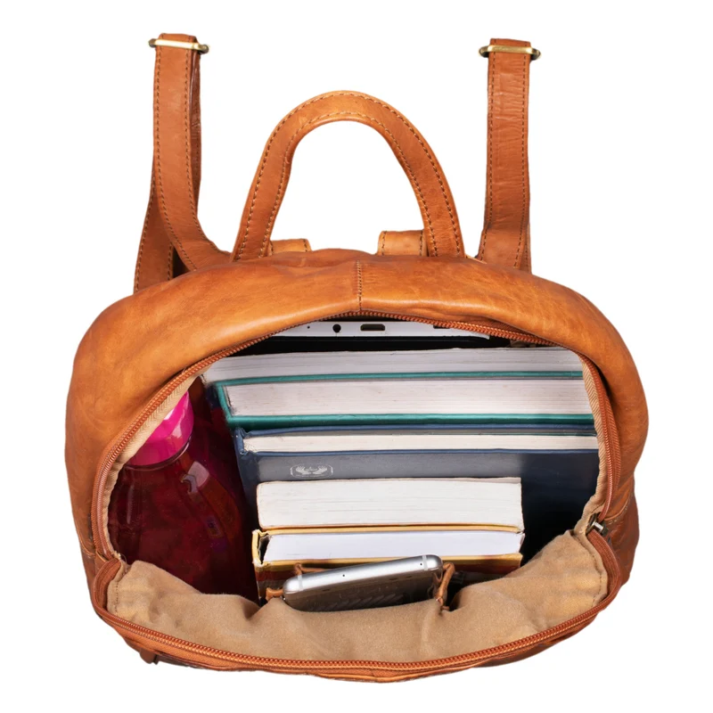 "Conner" Leder-Rucksack Vintage groß