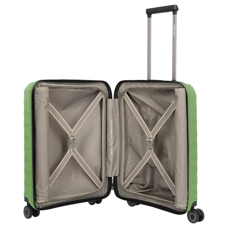 Travelite Mooby - 4-Rollen-Trolley Set 3tlg. (grün)