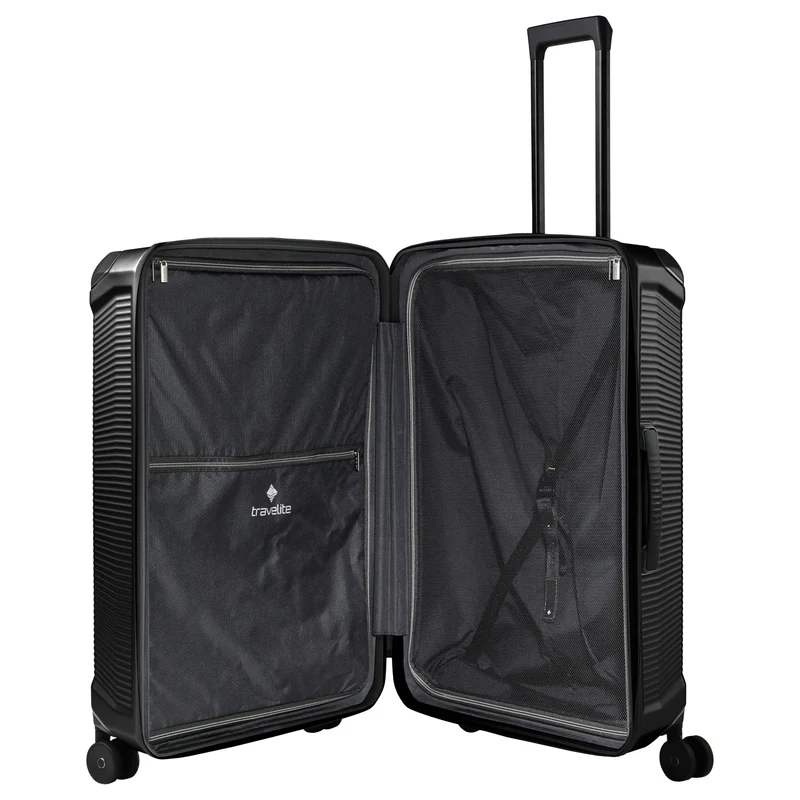Travelite Millennium - 4-Rollen-Trolley Set 3tlg. erw. (black)