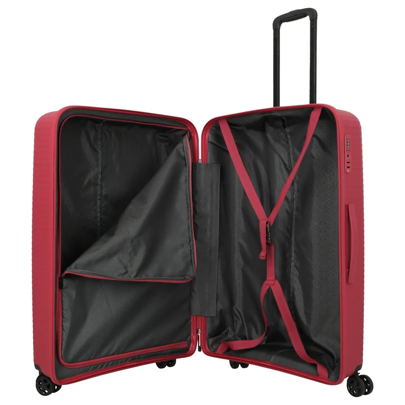 Travelite Air Stripe - 4-Rollen-Trolley Set 3 tlg. (red)