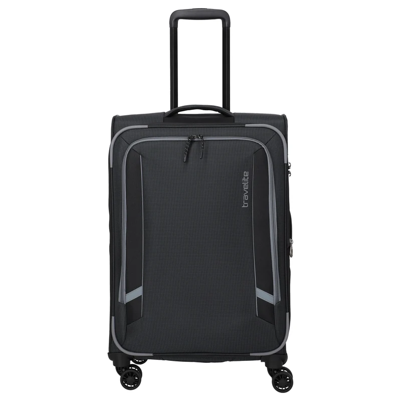 Travelite Corsiica - 4-Rollen-Trolley M 67 cm erw. (black)