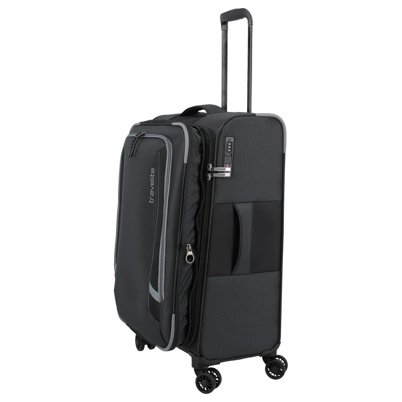 Travelite Corsiica - 4-Rollen-Trolley Set 4tlg. erw. (black)