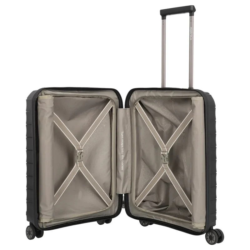 Travelite Mooby - 4-Rollen-Trolley Set 3tlg. (schwarz)