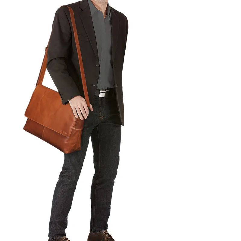 Leder Bürotasche mit 15,6 Zoll Laptopfach