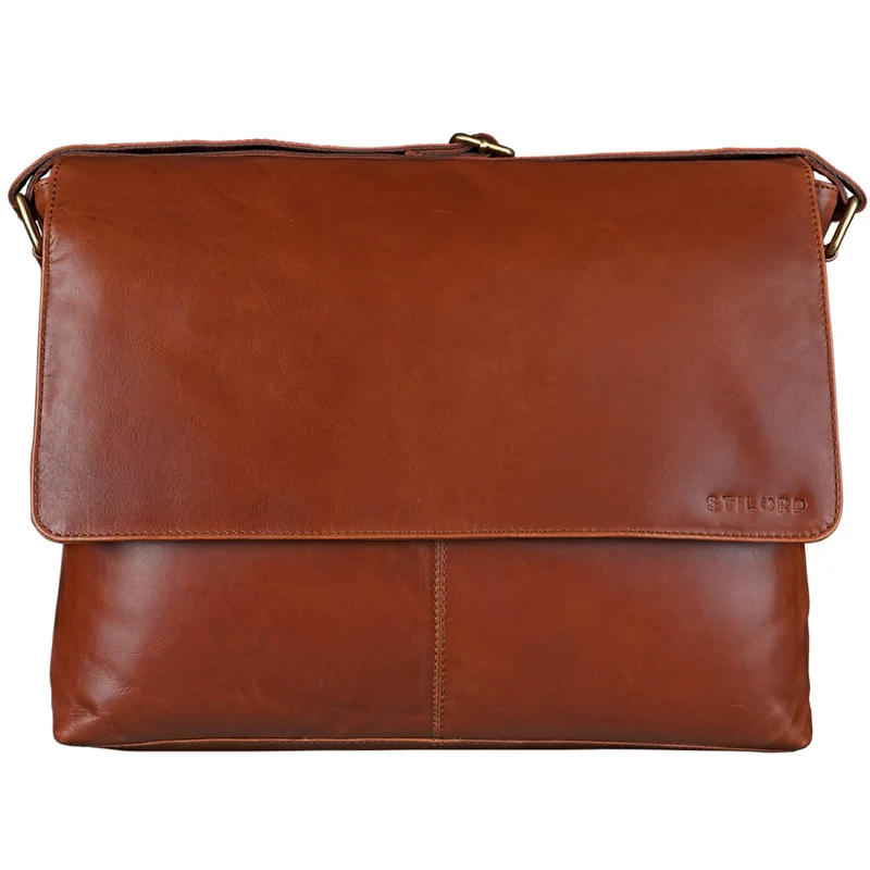 Leder Bürotasche mit 15,6 Zoll Laptopfach