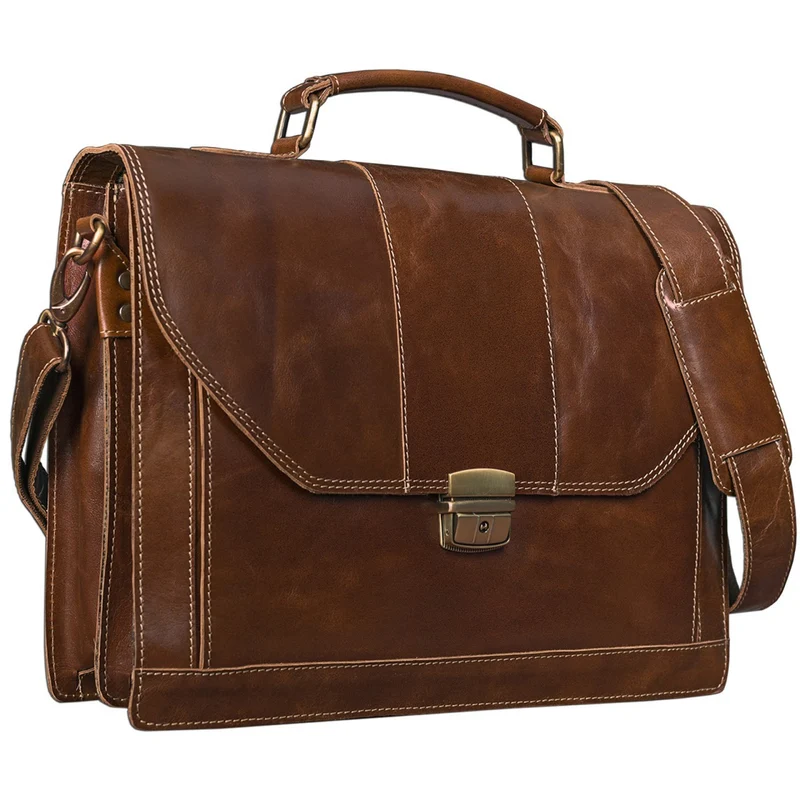 Vintage Businesstasche Leder braun