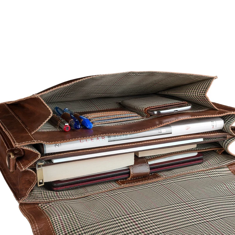 Vintage Businesstasche Leder braun