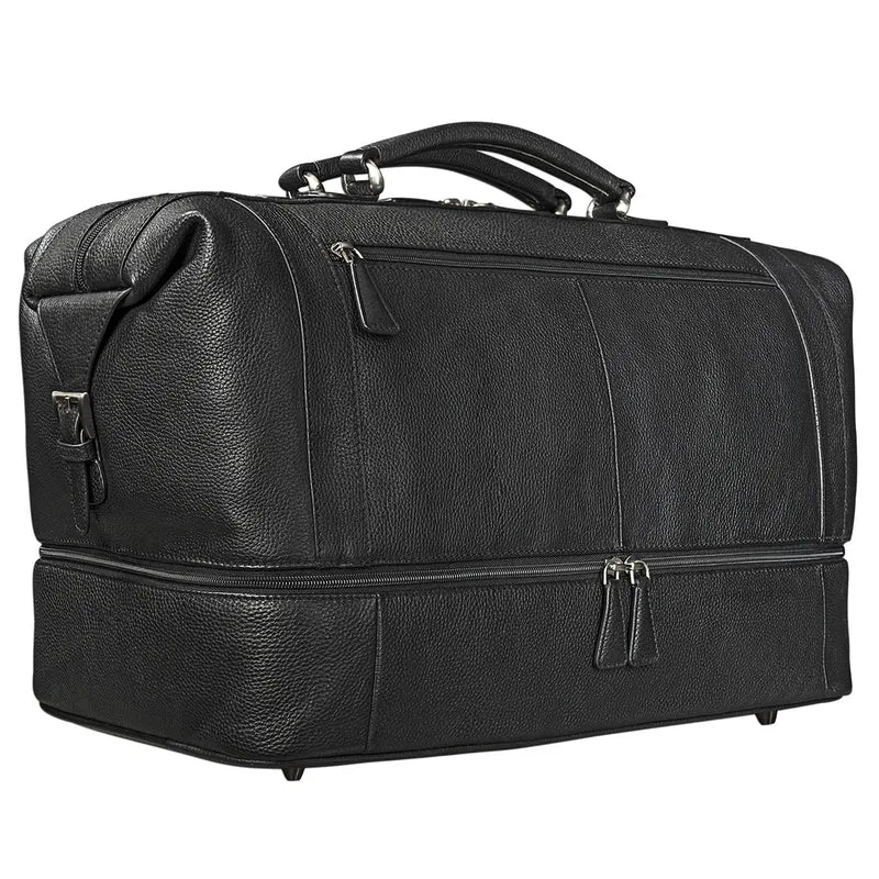 "Artur" Reisetasche Leder schwarz
