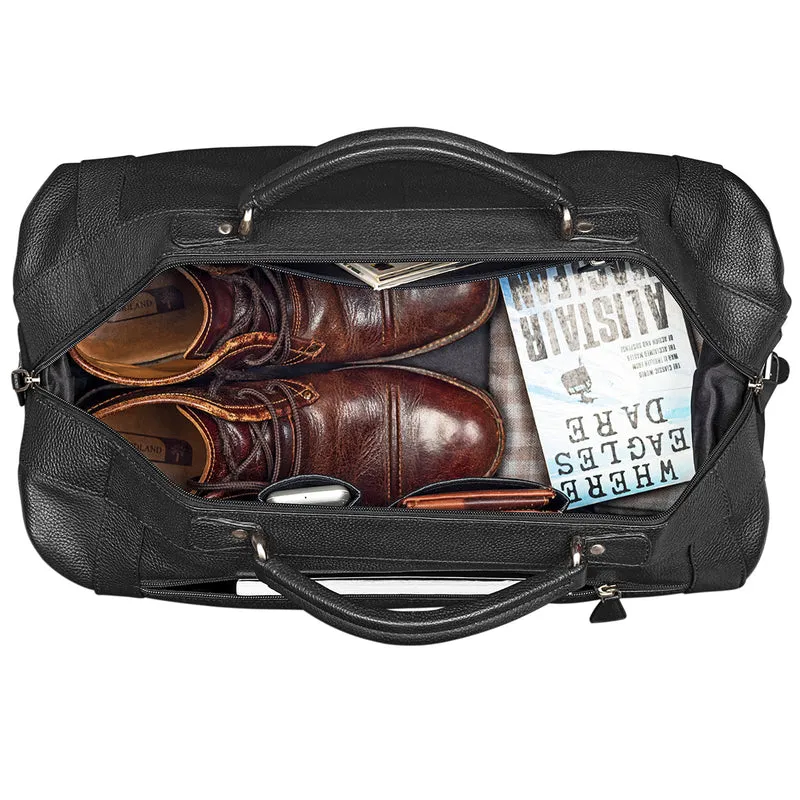 "Artur" Reisetasche Leder schwarz