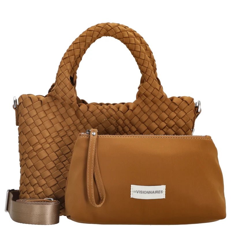 Les Visionnaires Elia Petite Neoweave - Henkeltasche 30 cm (cognac)