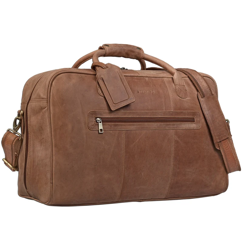 Vintage Reisetasche groß XXL Leder Weekend Bag Leder braun