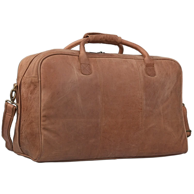 Vintage Reisetasche groß XXL Leder Weekend Bag Leder braun