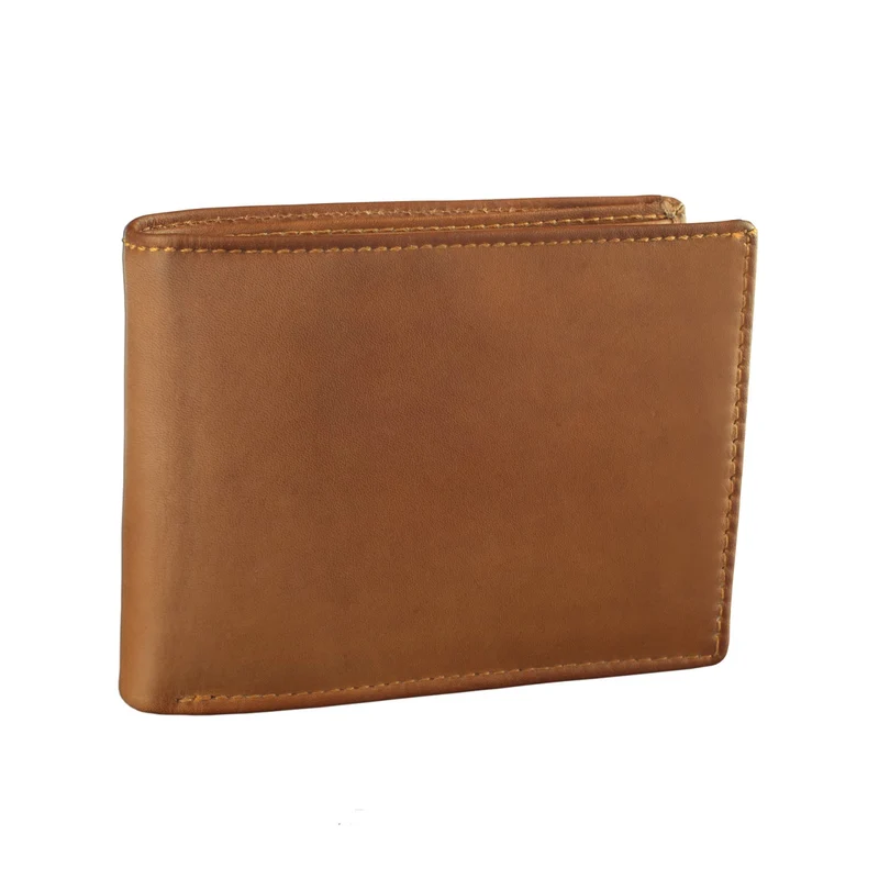 Herren Geldbörse / Portemonnaie / Brieftasche Braun Büffel-Leder