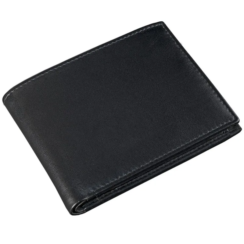 Portemonnaie Geldbörse Brieftasche klassisch Leder schwarz
