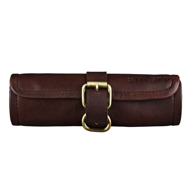 "Felix" Stifteetui Leder braun Vintage Etui