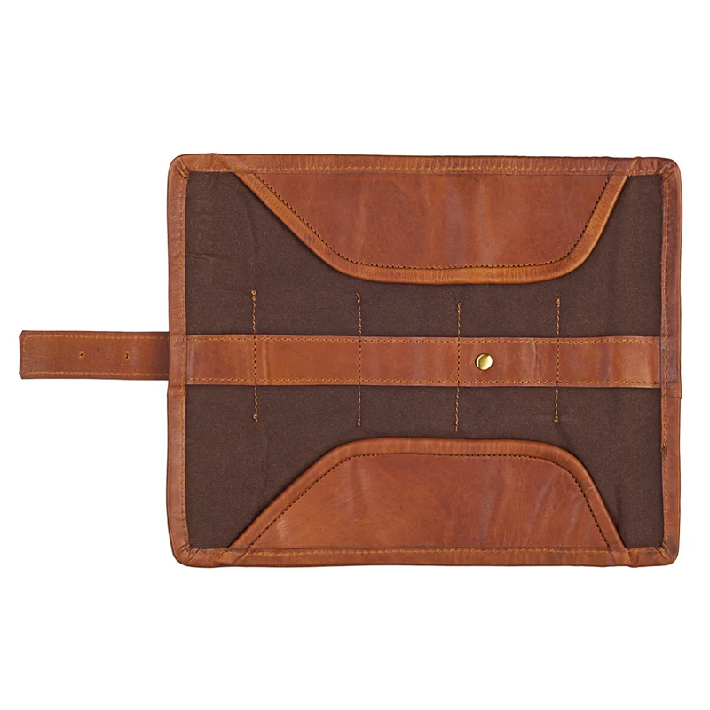 "Felix" Stifteetui Leder Vintage helles cognac - braun