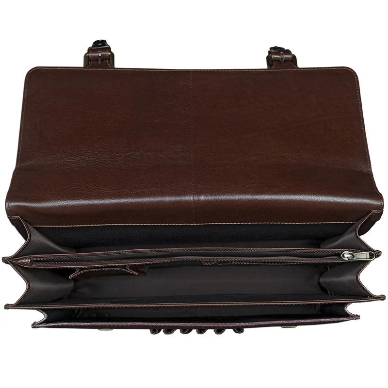 Modische Vintage Businesstasche Lehrertasche rot-braun