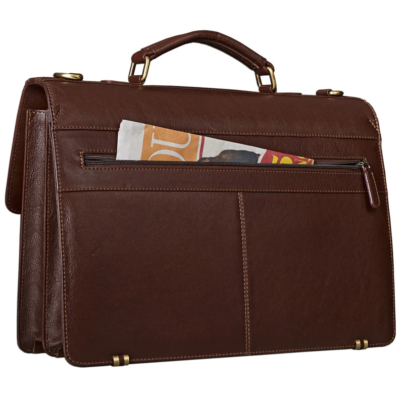 Modische Vintage Businesstasche Lehrertasche rot-braun