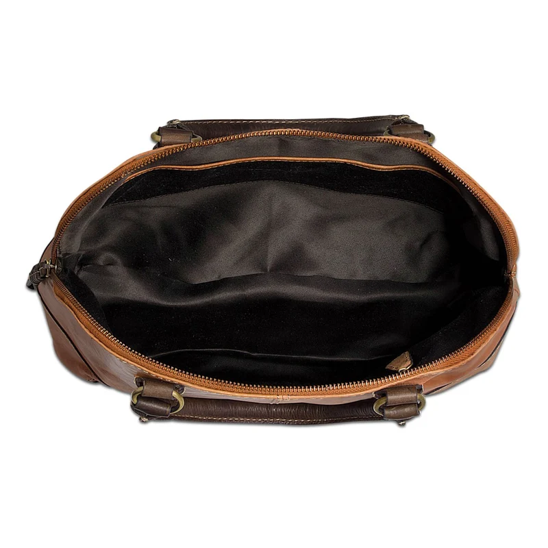 Vintage Handtasche groß für Damen Henkeltasche Leder