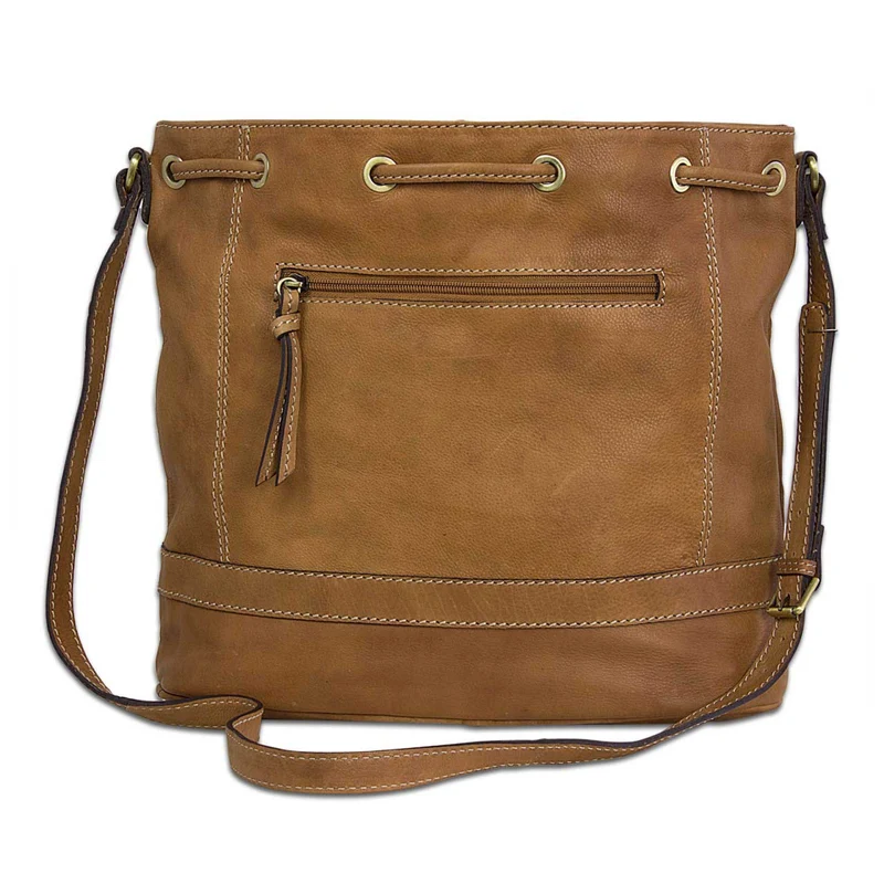 Ledertasche Beuteltasche Freizeittasche Damen Shopper Bag Leder Braun
