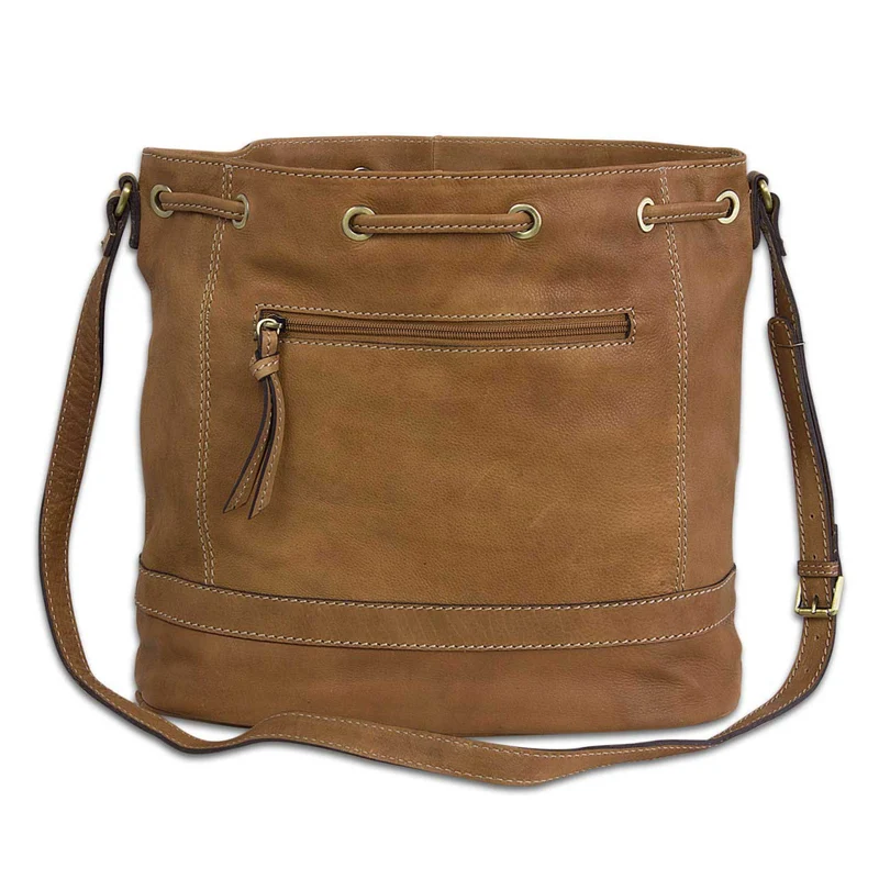 Ledertasche Beuteltasche Freizeittasche Damen Shopper Bag Leder Braun