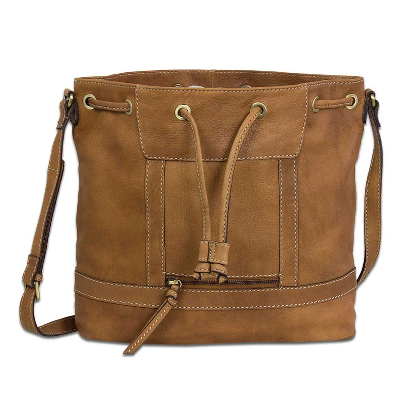 Ledertasche Beuteltasche Freizeittasche Damen Shopper Bag Leder Braun