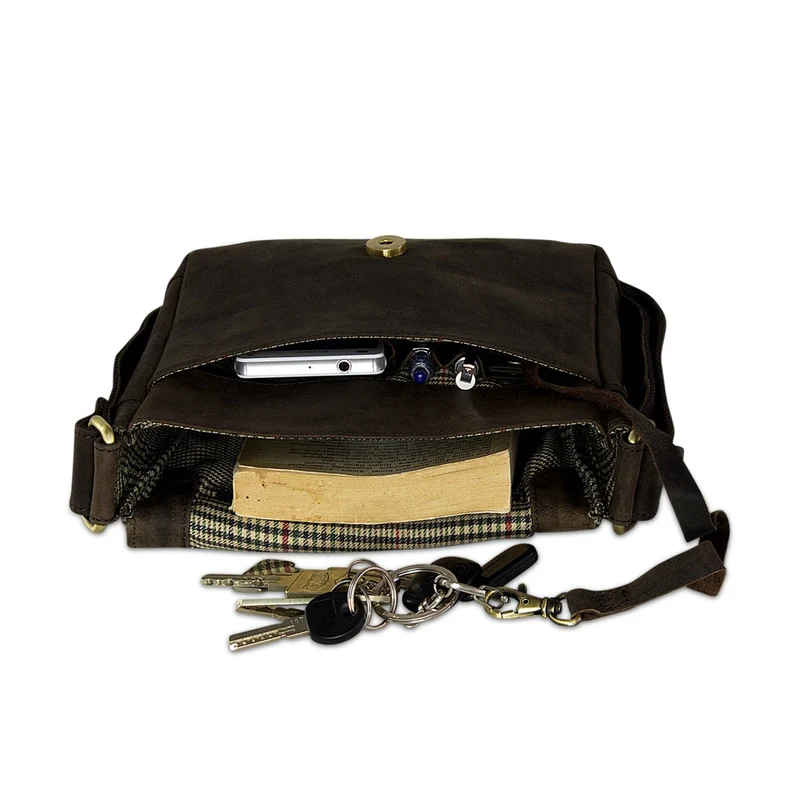 Unisex Umschlagtasche Crossbody Messenger Bag Leder