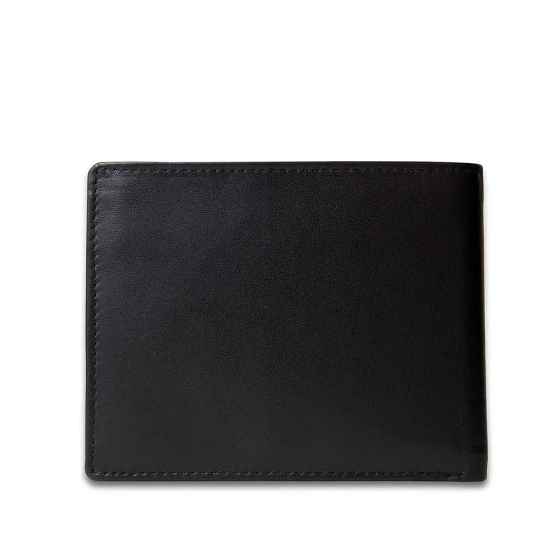 Portemonnaie Geldbörse Brieftasche klassisch Leder schwarz