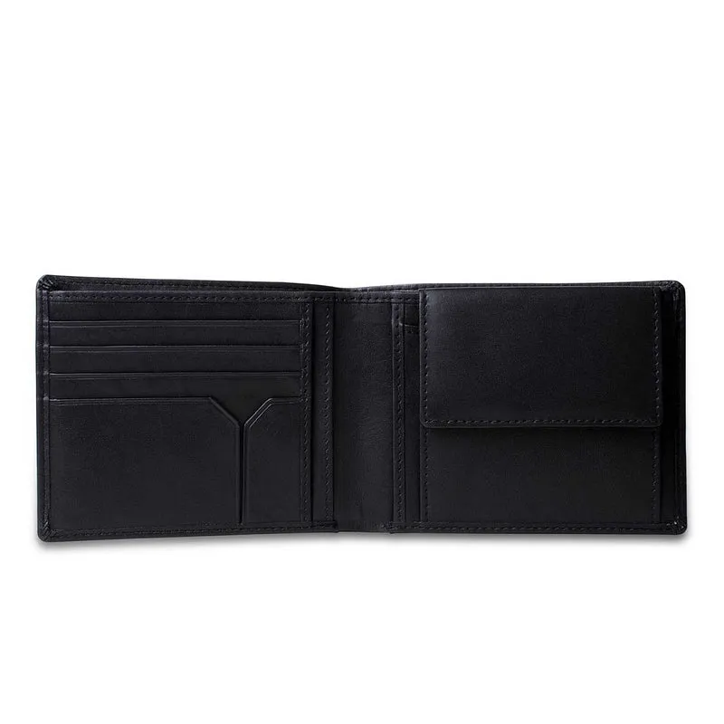 Portemonnaie Geldbörse Brieftasche klassisch Leder schwarz