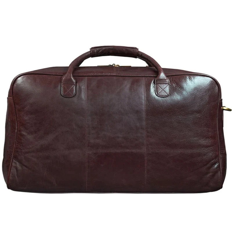 Große Vintage Reisetasche groß Leder Weekend Bag dunkelbraun