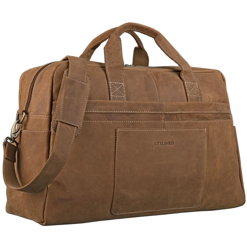 Vintage Reise Umhängetasche Herren Ledertasche Weekender für Flugzeug