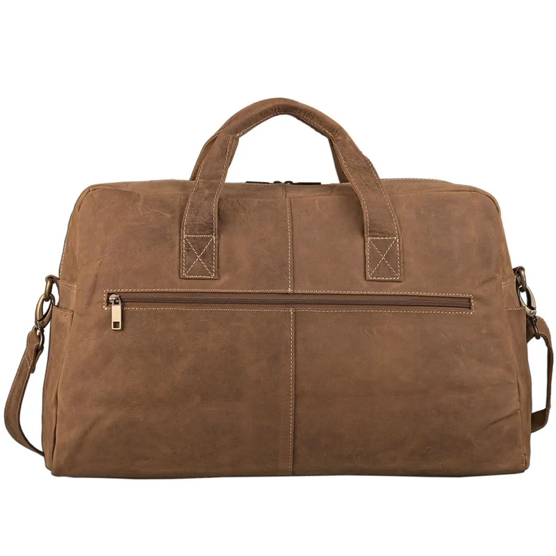 Vintage Reise Umhängetasche Herren Ledertasche Weekender für Flugzeug
