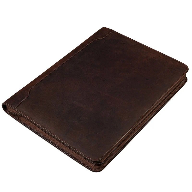 "Arvid" Dokumentenmappe A4 Organizer elegant Business aus echtem Leder, braun