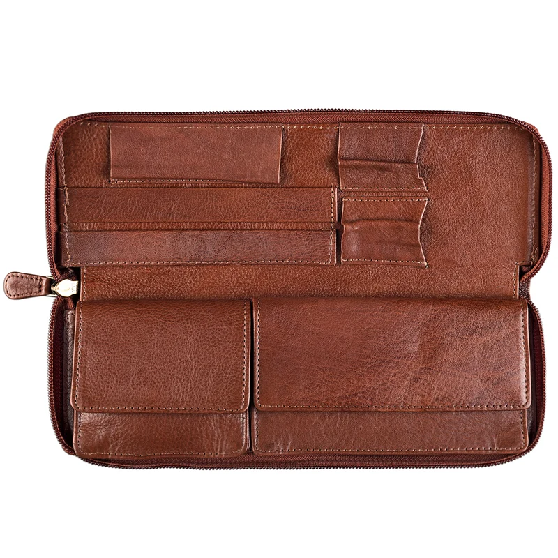 Pfeifentasche Leder Braun