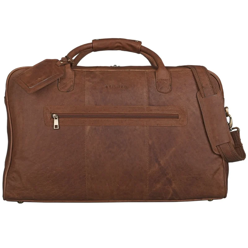 Reisetasche elegant und groß XXL Weekender Bag cognac braun