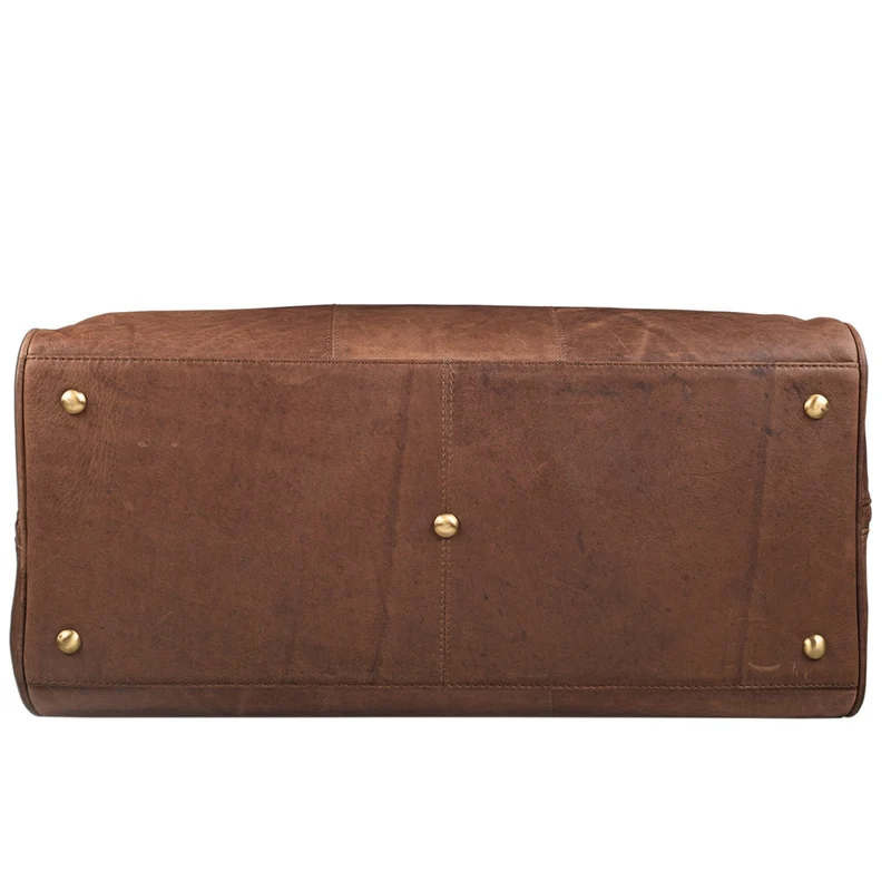 Reisetasche elegant und groß XXL Weekender Bag cognac braun